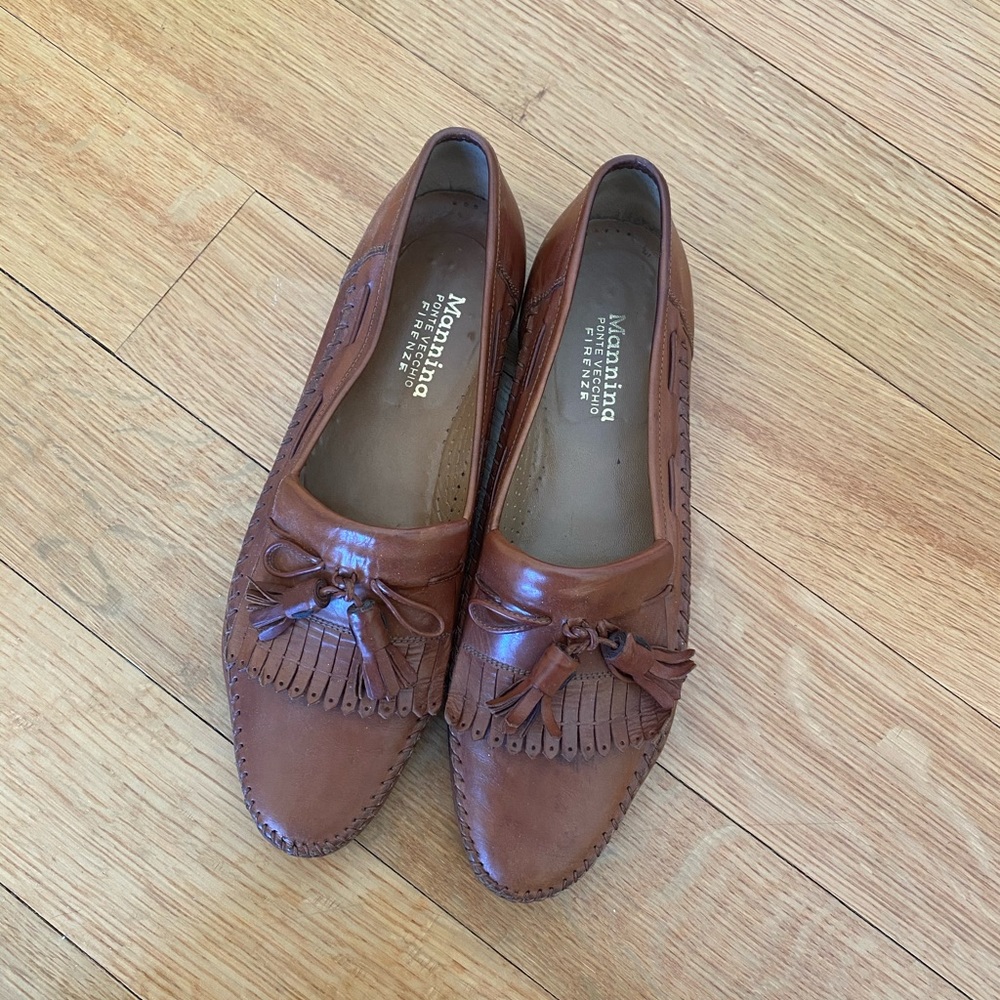 Mannina Men’s Leather Shoes Size 10.5 US